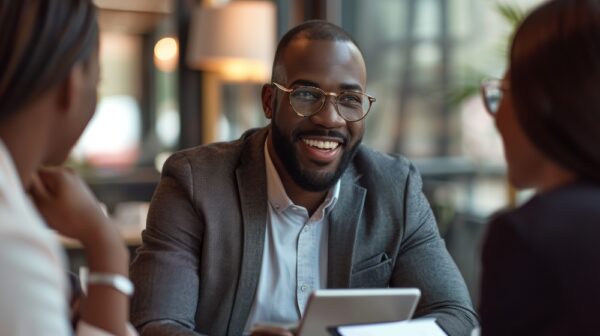 man practicing Financial Literacy in college